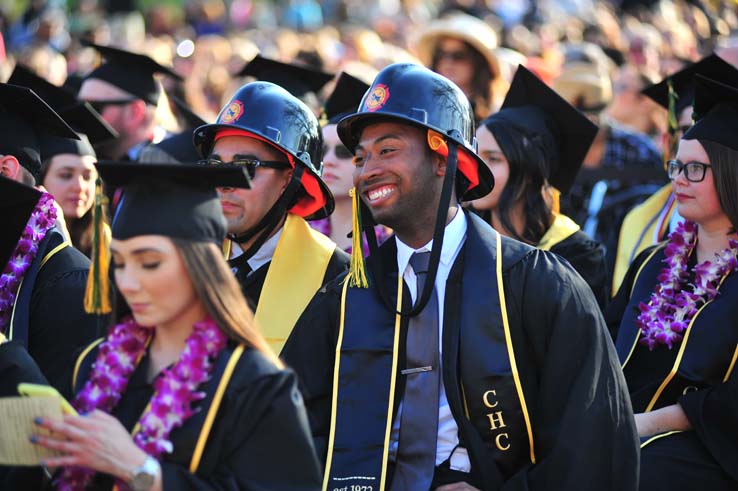 People enjoying Commencement