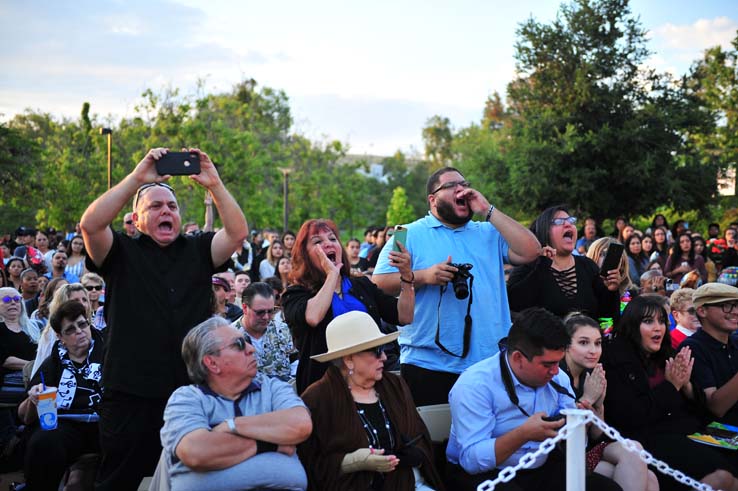 People enjoying Commencement