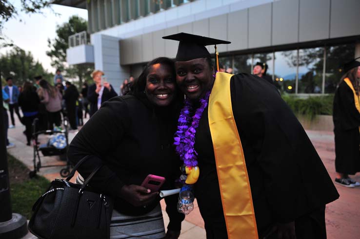 People enjoying Commencement