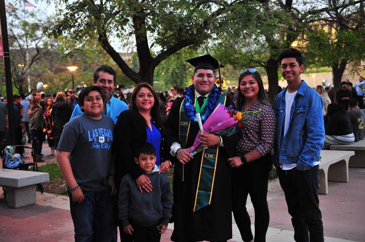 People enjoying Commencement