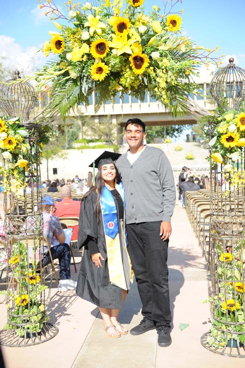 People enjoying Commencement