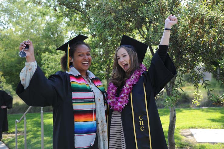 People enjoying Commencement