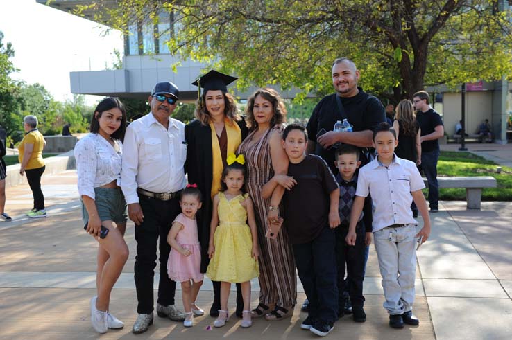 People enjoying Commencement