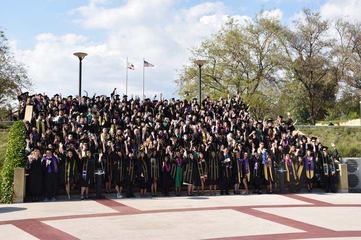 People enjoying Commencement