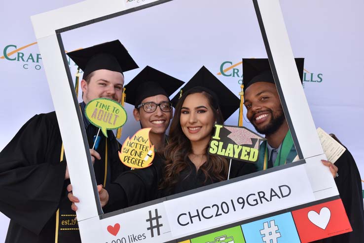 People enjoying Commencement