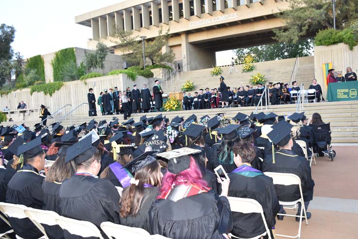 People enjoying Commencement