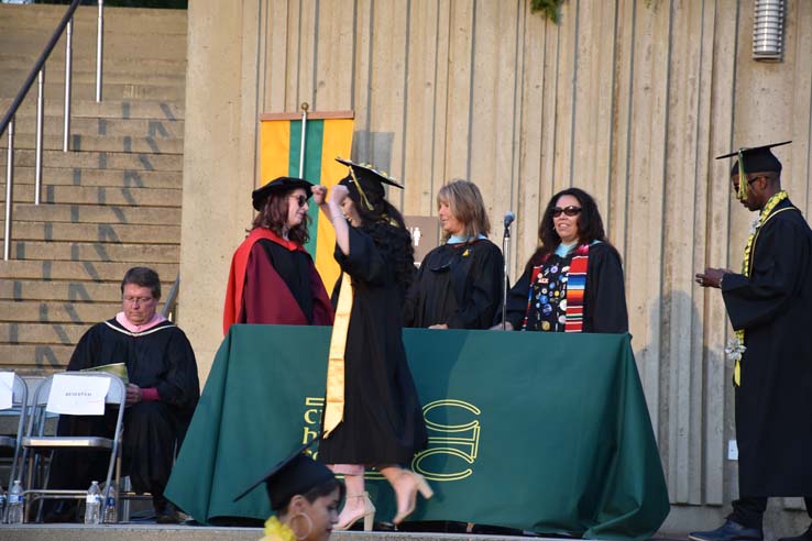 People enjoying Commencement