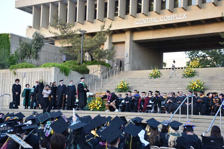 People enjoying Commencement