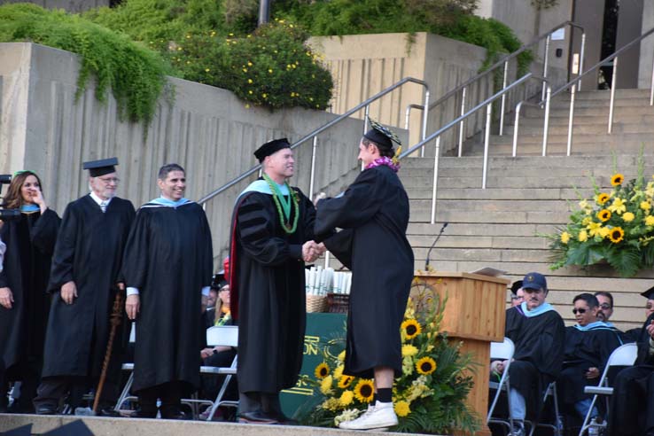 People enjoying Commencement