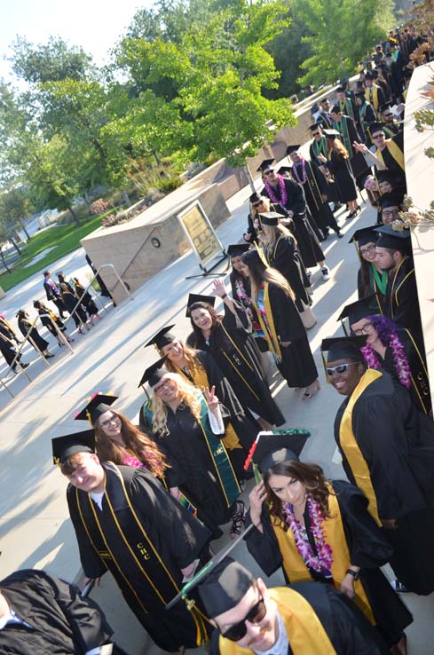 People enjoying Commencement 2019