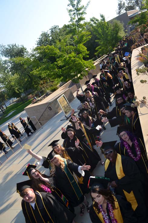 People enjoying Commencement 2019