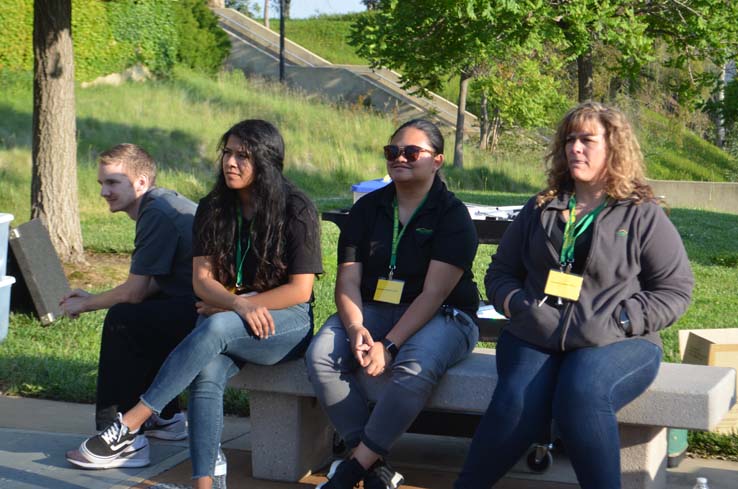 People enjoying Commencement 2019