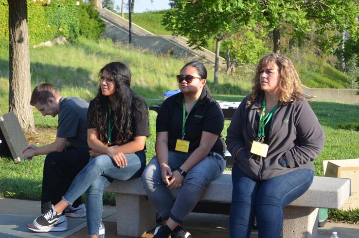 People enjoying Commencement 2019