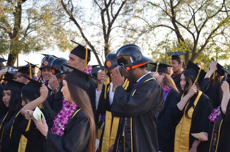 People enjoying Commencement 2019