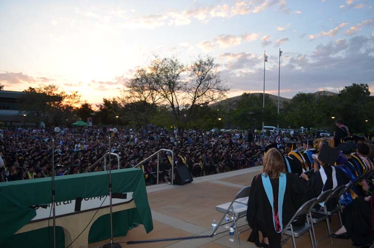 People enjoying Commencement 2019