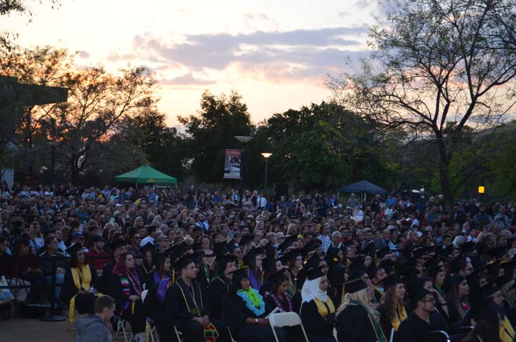 People enjoying Commencement 2019