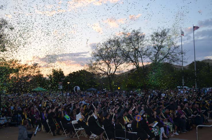 People enjoying Commencement 2019