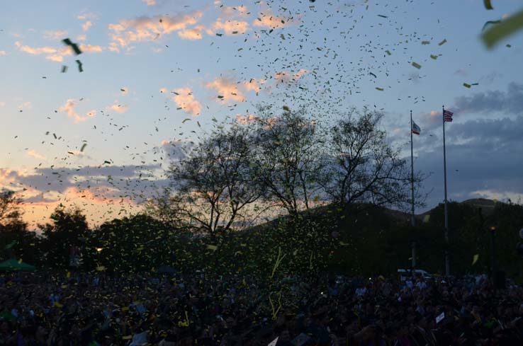 People enjoying Commencement 2019