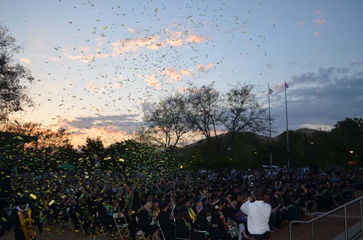 People enjoying Commencement 2019