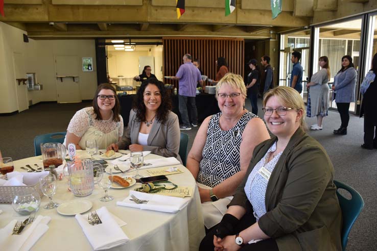 People enjoying the Etiquette Luncheon