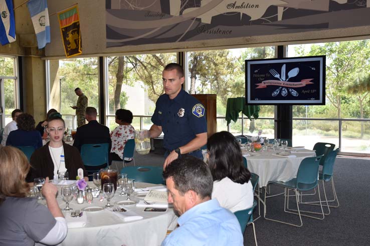 People enjoying the Etiquette Luncheon