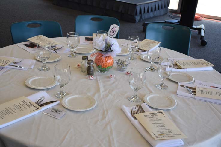 People enjoying the Etiquette Luncheon