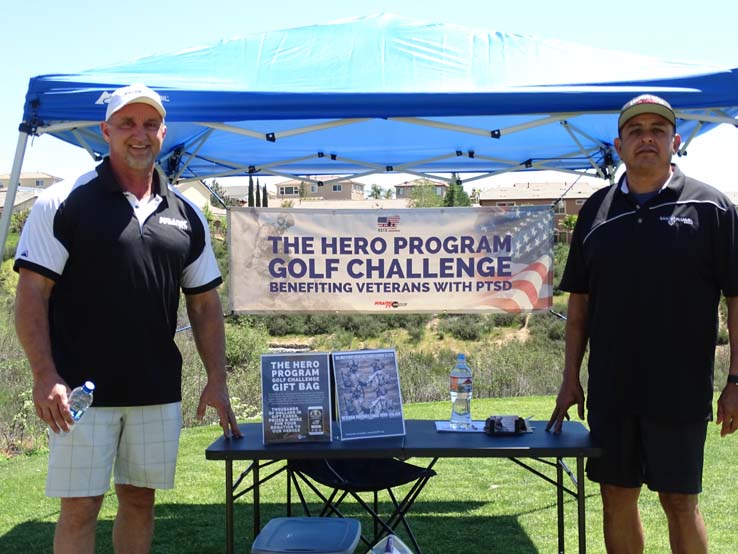 People enjoying the Fire Academy Golf Tournament