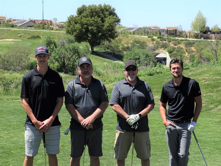 People enjoying the Fire Academy Golf Tournament