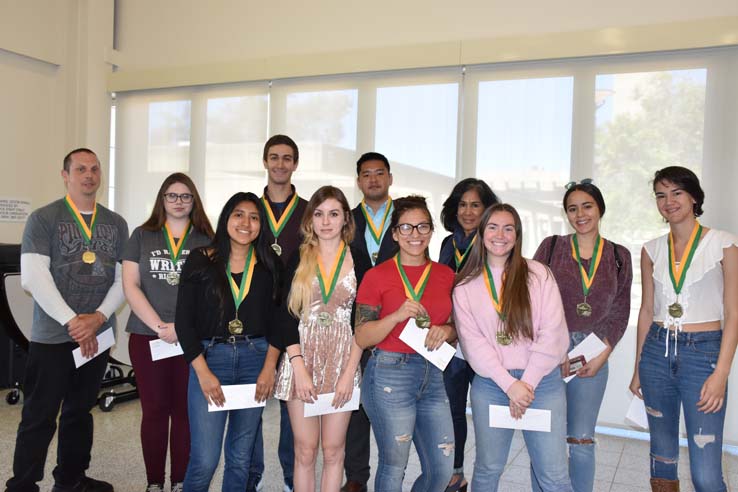 Students enjoying the grad breakfast