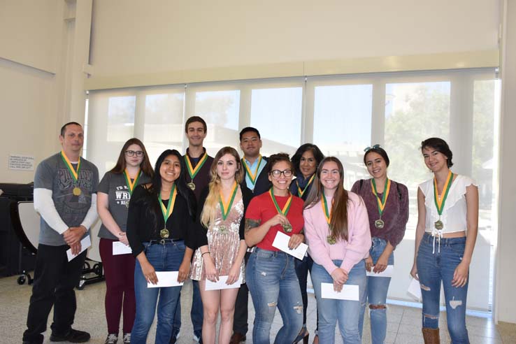 Students enjoying the grad breakfast