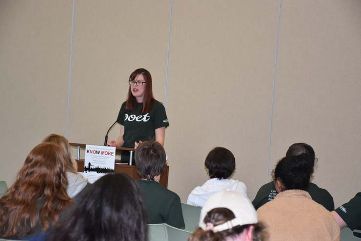 People enjoying  Poetry Slam prep