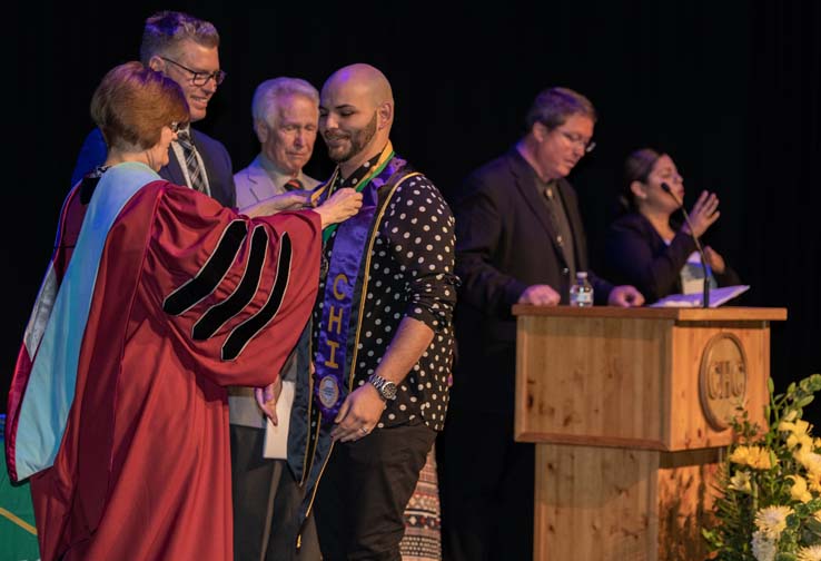 People enjoying Scholars Convocation