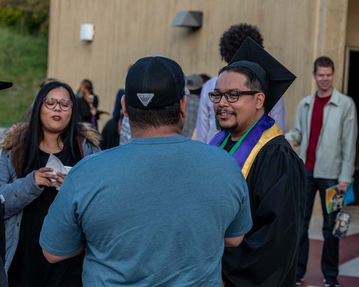 People enjoying Scholars Convocation