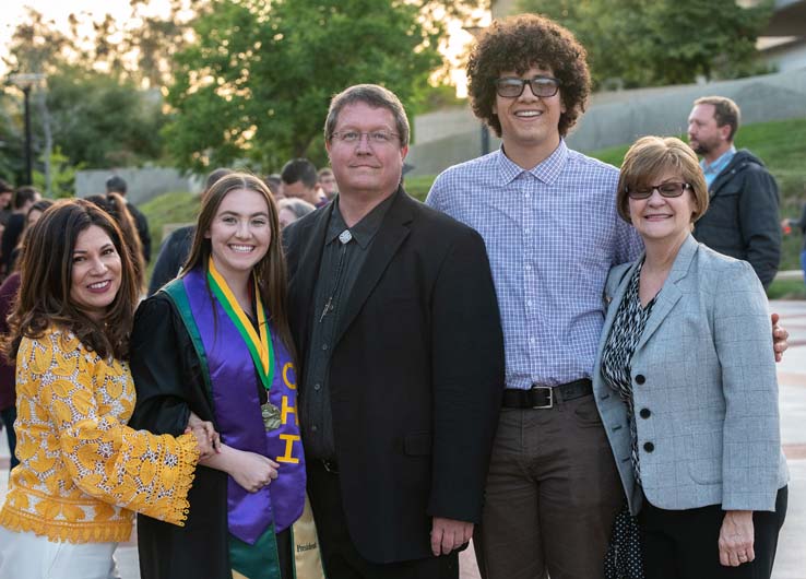 People enjoying Scholars Convocation