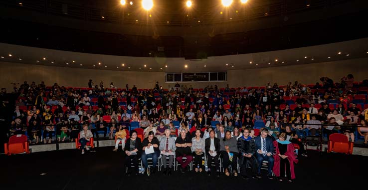 People enjoying Scholars Convocation