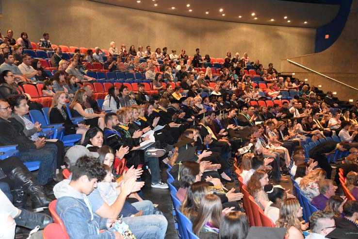 People enjoying Scholars Convocation