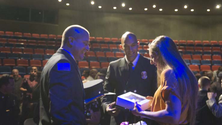 People at the Paramedic Graduation