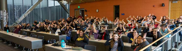 People enjoying the ASL Educator's Conference