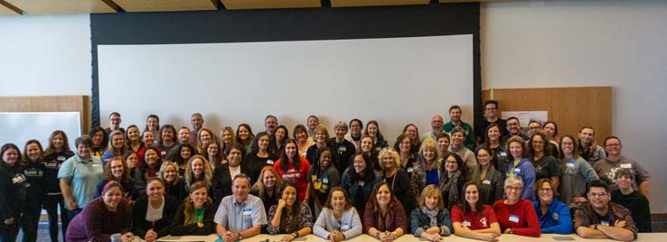 People enjoying the ASL Educator's Conference