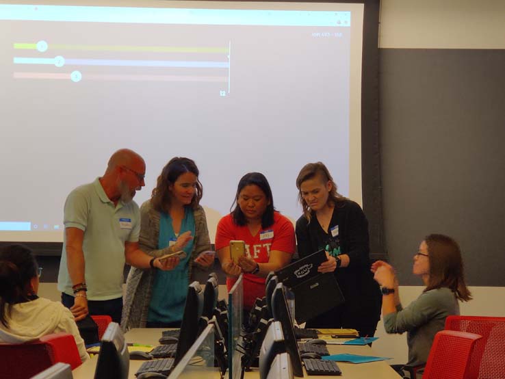 People enjoying the ASL Educator's Conference