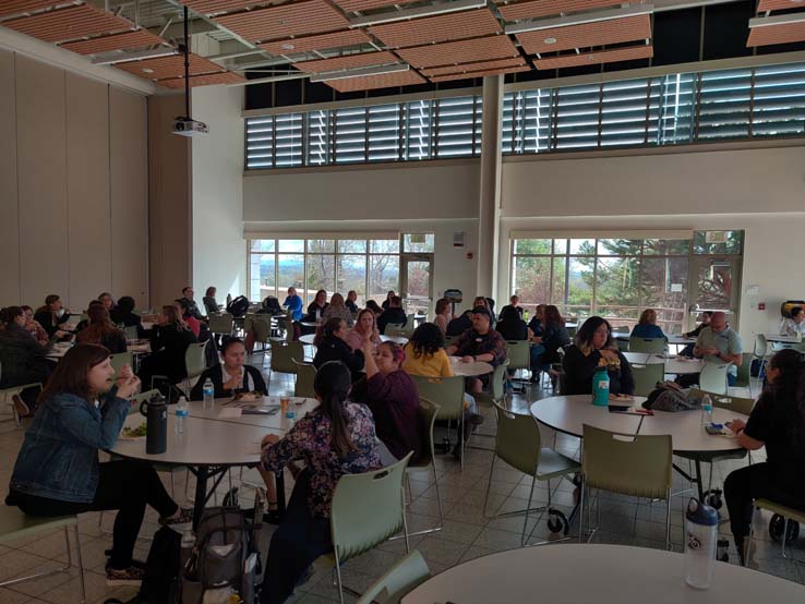 People enjoying the ASL Educator's Conference