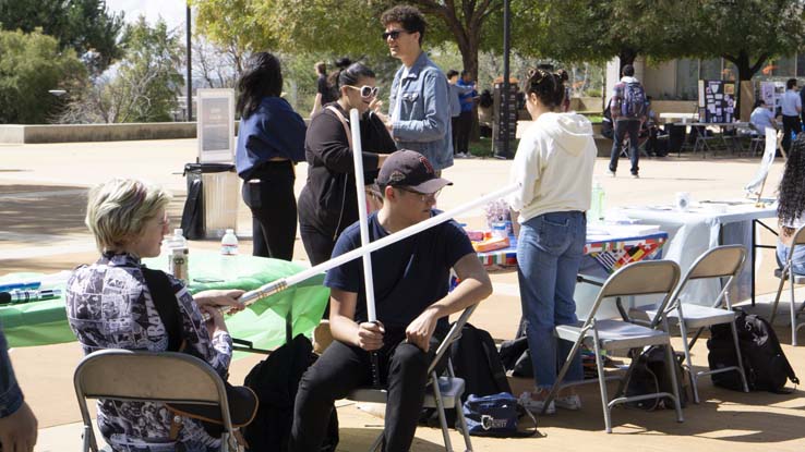 People enjoying Club Rush and the Health Fair