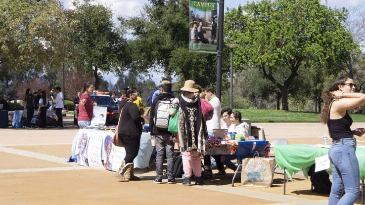 People enjoying Club Rush and the Health Fair