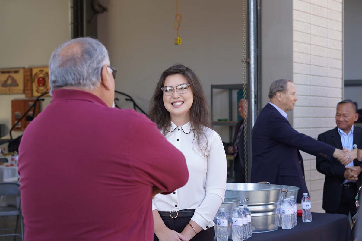 People enjoying yhe Friends Annual Luncheon