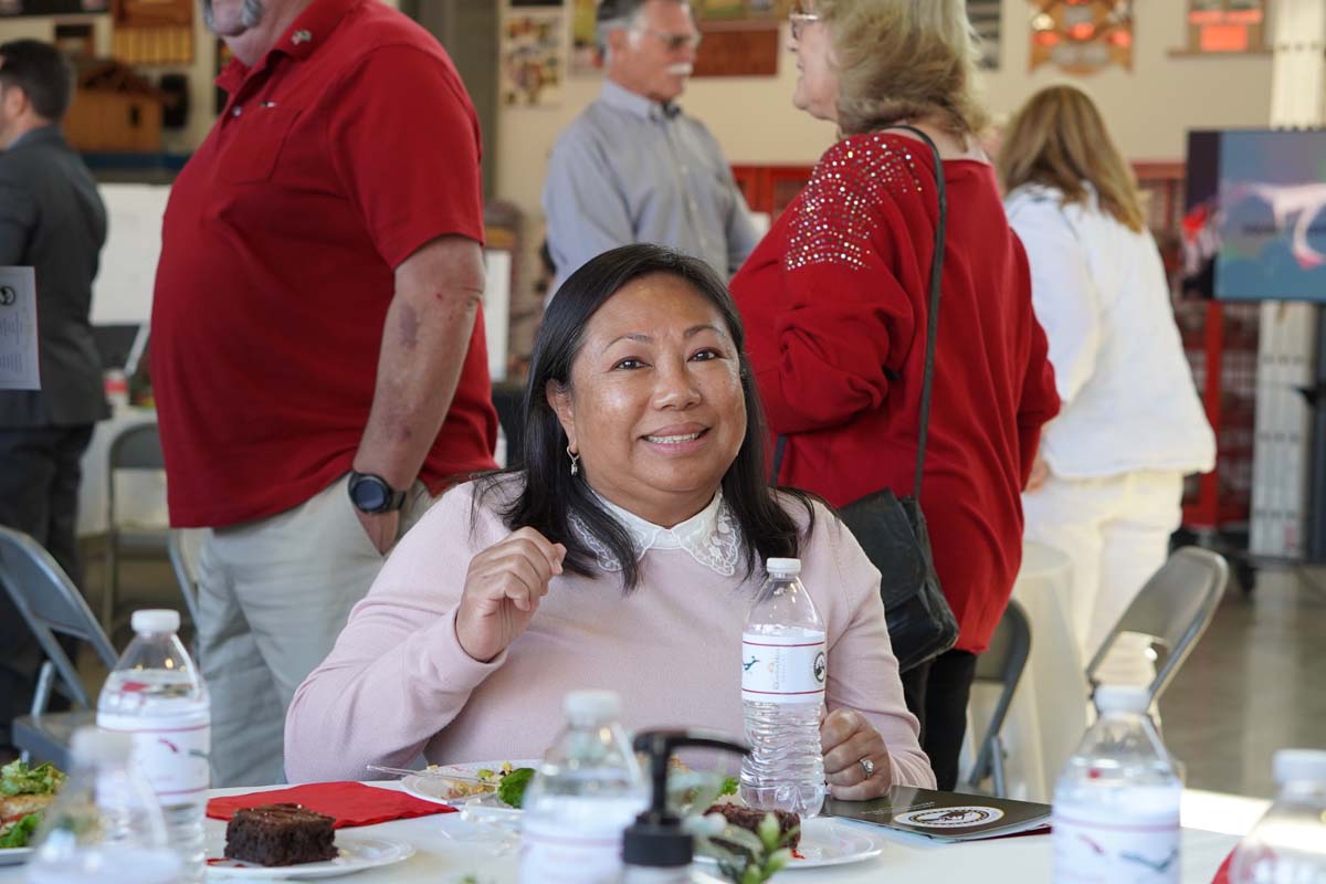 People enjoying yhe Friends Annual Luncheon