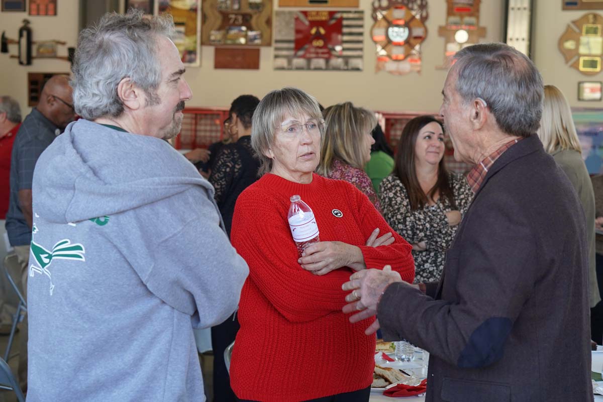 People enjoying yhe Friends Annual Luncheon