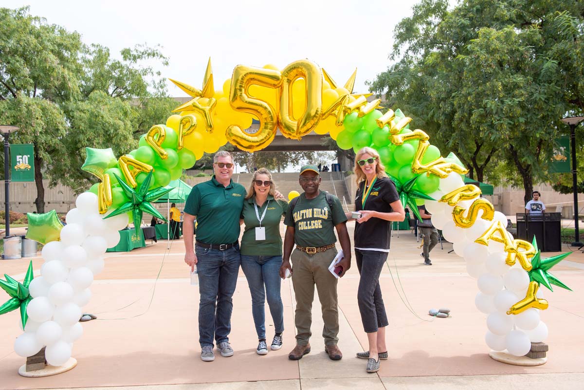 People enjoying the 50th Anniversary Celebration