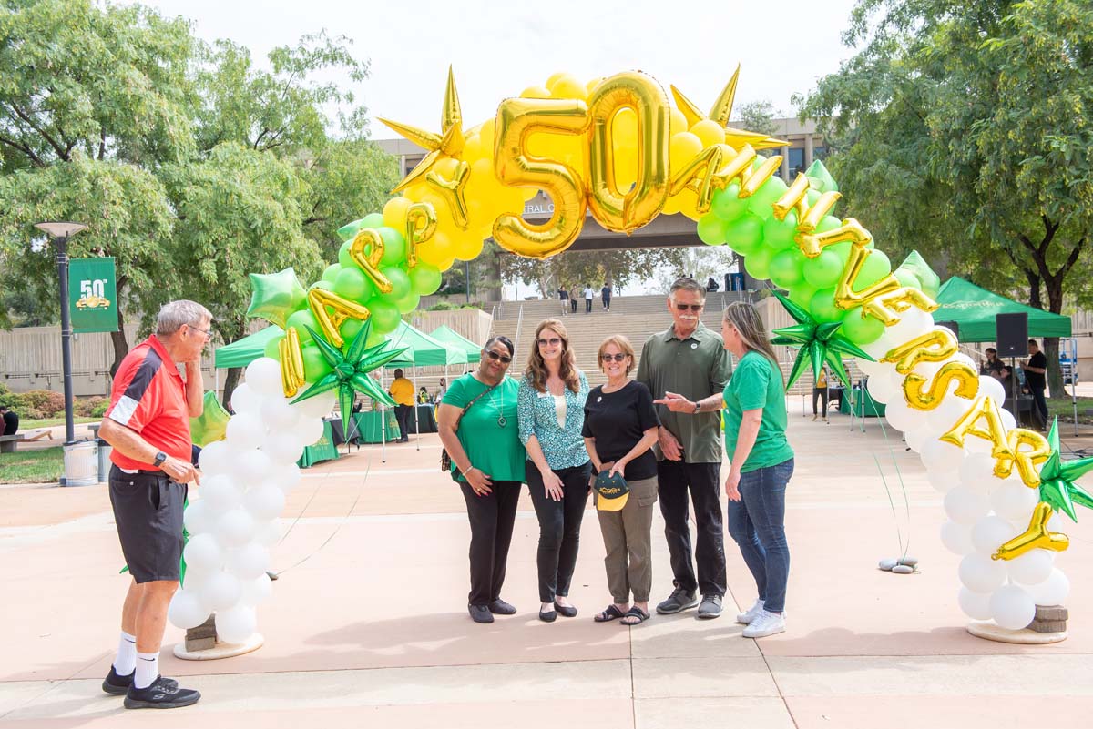 People enjoying the 50th Anniversary Celebration