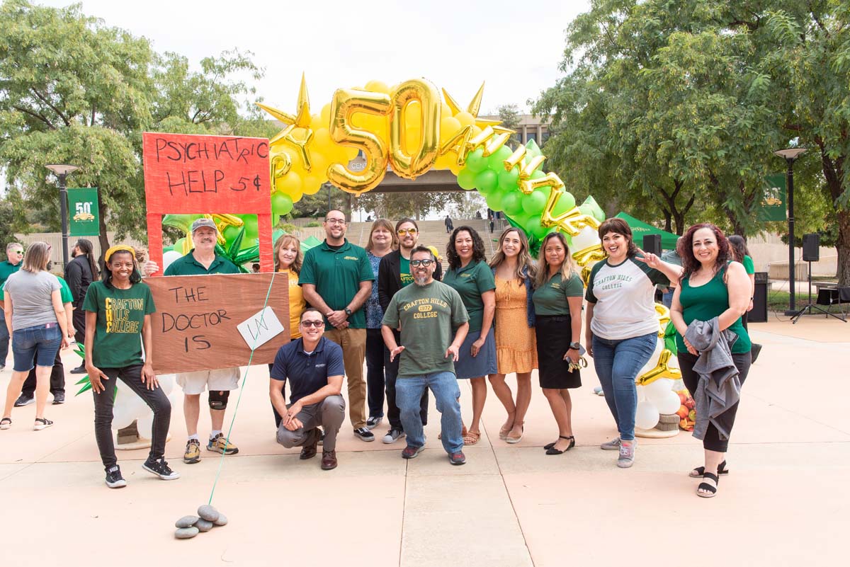 People enjoying the 50th Anniversary Celebration