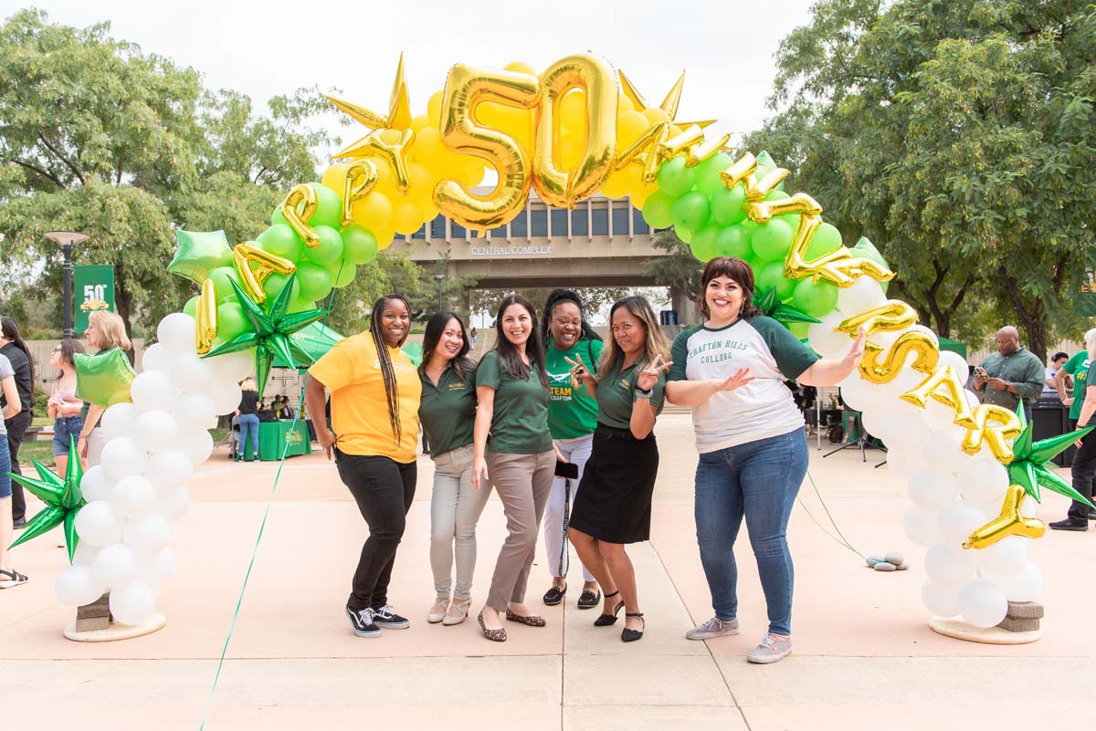 People enjoying the 50th Anniversary Celebration